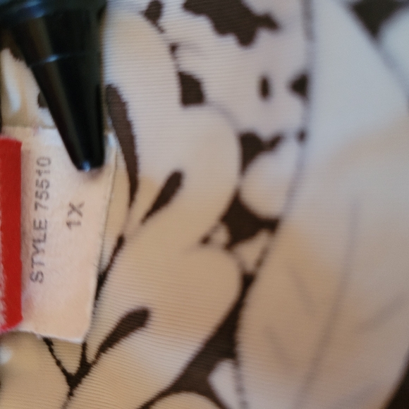 *Sale* Aerin Rose Tankini Skirt Bottom Plus Size 1X Brown & Beige Floral Pattern - Picture 6 of 6